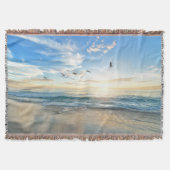Sunset Beach Throw Blanket 15 スローブランケット (正面)