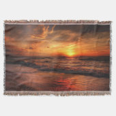 Sunset Beach Throw Blanket 17 スローブランケット (正面)