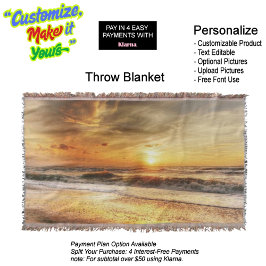 Sunset Beach Throw Blanket 18 スローブランケット