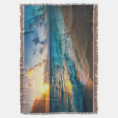 Sunset Beach Throw Blanket 19 スローブランケット (正面縦)