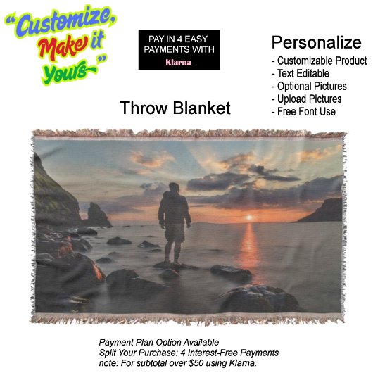 Sunset Beach Throw Blanket 32 スローブランケット