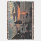 Sunset Beach Throw Blanket 32 スローブランケット (正面縦)