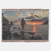 Sunset Beach Throw Blanket 32 スローブランケット (正面)