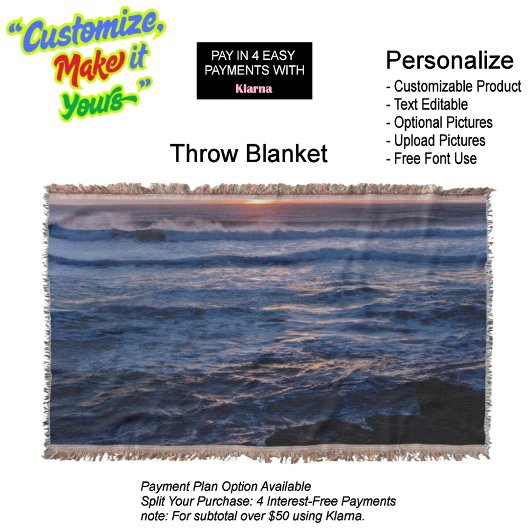 Sunset Beach Throw Blanket 49 スローブランケット