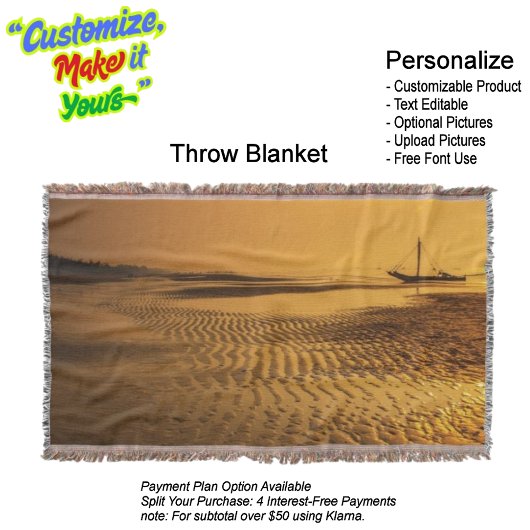 Sunset Beach Throw Blanket 6 スローブランケット