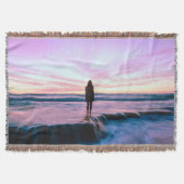 Sunset Beach Throw Blanket 8 スローブランケット (正面)