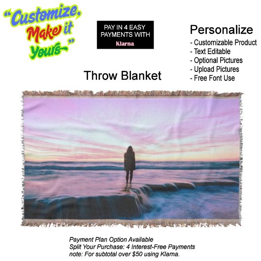 Sunset Beach Throw Blanket 8 スローブランケット