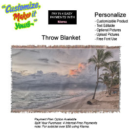 Sunset Beach Throw Blanket 9 スローブランケット