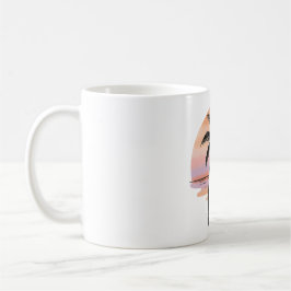 Sunset Beach Vibes – Minimalist Hand-Drawn Mug コーヒーマグカップ