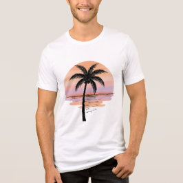 Sunset Beach Vibes – Minimalist Summer T-Shirt トライブレンドＴシャツ