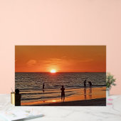 Sunset Beach Wall Art Coastal Ocean Decor アクリルサイン (ウェディング)