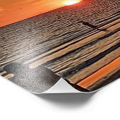 Sunset Beach Wall Art Coastal Ocean Decor フォトプリント (角)