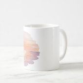 Sunset Beach Waves – Minimalist Hand-Drawn Mug コーヒーマグカップ (正面右)