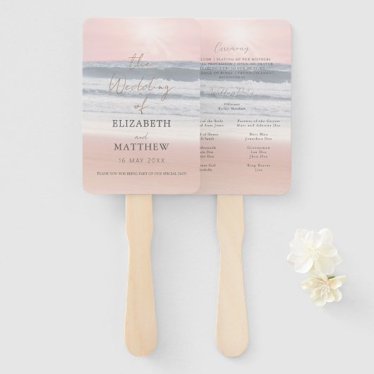 Sunset Beach Wedding ハンドファン (正面&裏面)