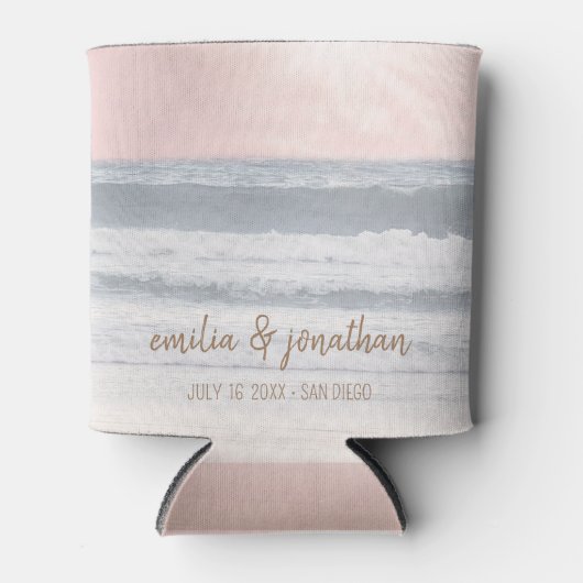Sunset Beach Wedding Favor 缶クーラー (正面)