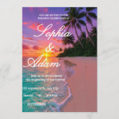 Sunset Beach Wedding Invitation 招待状 (正面)