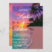 Sunset Beach Wedding Invitation 招待状 (正面/裏面)