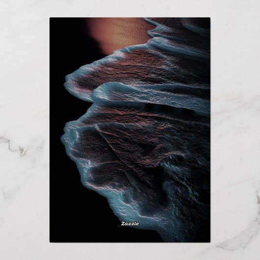 Sunset Beach Wedding Invitation 箔招待状 (裏面)