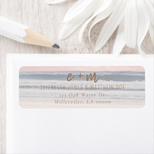 Sunset Beach Wedding | Oceanside Wedding ラベル (インサイチュ)
