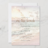 Sunset Beach Wedding | Oceanside Wedding 招待状 (正面)