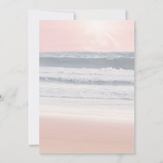 Sunset Beach Wedding | Oceanside Wedding 招待状 (裏面)