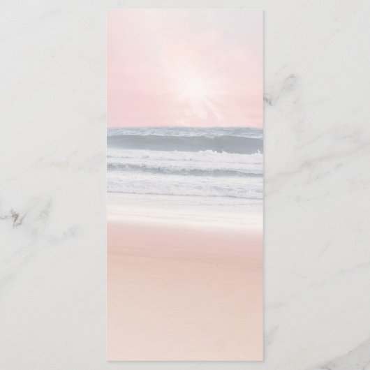 Sunset Beach Wedding | Seaside Beach Wedding メニュー (裏面)