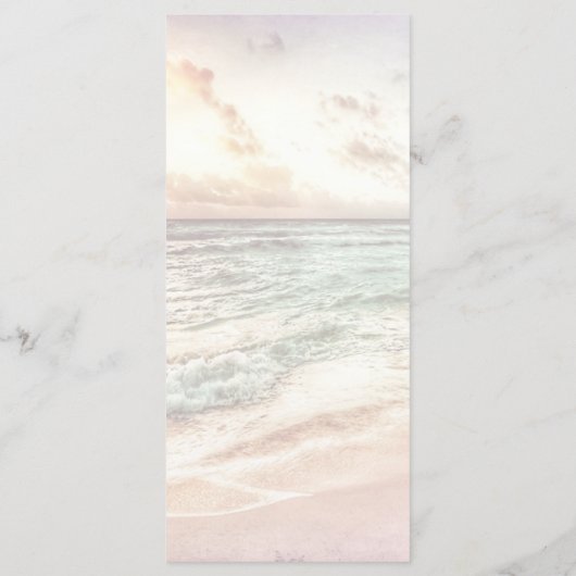 Sunset Beach Wedding | Seaside Beach Wedding メニュー (裏面)