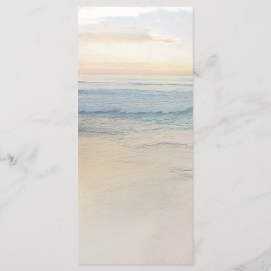 Sunset Beach Wedding | Seaside Beach Wedding メニュー (裏面)