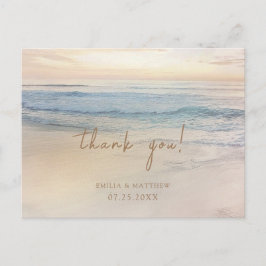Sunset Beach Wedding Thank you Postcard ポストカード
