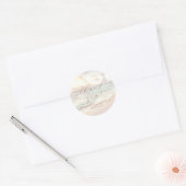 Sunset Beach Wedding | Thank You Sticker ラウンドシール (封筒)