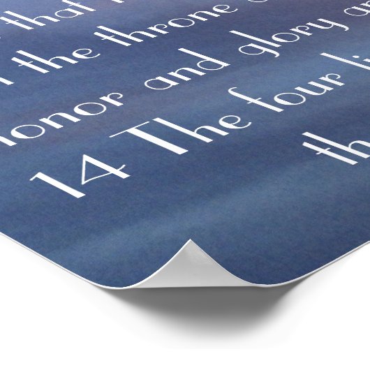 sunset bible verse Revelations 5:11-14 ポスター (角)