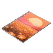 Sunset Bloom Spiral Notebook ノートブック (左側)