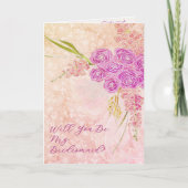 Sunset blush Bow Bright rose Bouquet  カード (正面)