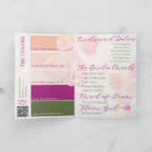 Sunset blush Bow Bright rose Bouquet  カード (内部)