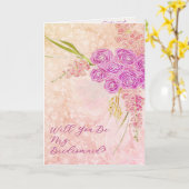 Sunset blush Bow Bright rose Bouquet  カード (黄色い花)