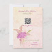 Sunset blush sheer bow Bright Rose Bouquet  招待状 (裏面)