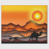Sunset Camel Wrapping Paper ラッピングペーパー (フラット)
