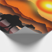 Sunset Camel Wrapping Paper ラッピングペーパー (角)