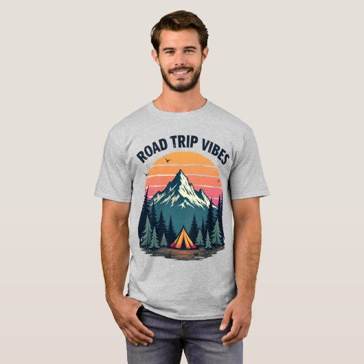 Sunset Camping T-Shirt Tシャツ (正面フル)