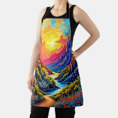  Sunset Canyon River Art エプロン (インサイチュ)