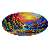  Sunset Canyon River Art カッティングボード (角)