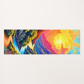  Sunset Canyon River Art ヨガマット (裏面(横))