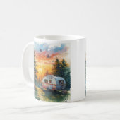 Sunset Caravan Camping Illustration Mug コーヒーマグカップ (正面左)