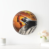 Sunset Chief Pontiac Chieftain Classic Car ラージ壁時計 (ホーム)