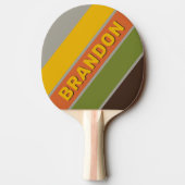 Sunset Clover Bold Striped with Name 卓球ラケット (裏面)