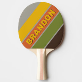 Sunset Clover Bold Striped with Name 卓球ラケット
