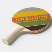 Sunset Clover Bold Striped with Name 卓球ラケット (正面アングル)