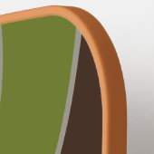 Sunset Clover Circle Stripe with Name ピックルボールラケット (左詳細)