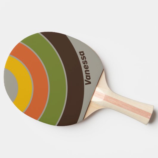 Sunset Clover Circle Stripe with Name 卓球ラケット (横)