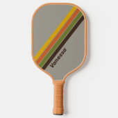 Sunset Clover Striped with Name ピックルボールラケット (裏面)